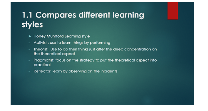 different learning styles slide 4