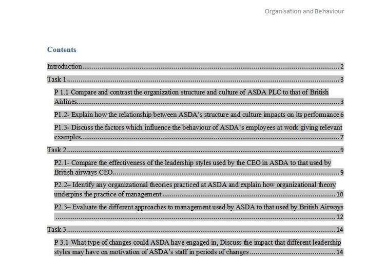 Unit 3 Organisation and Behaviour Sample  Assignment 