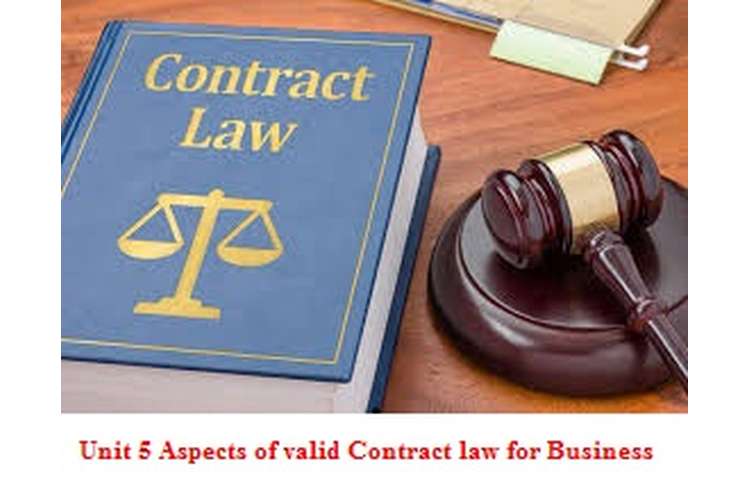 Unit 5 Aspects of valid Contract law for Business Assignment