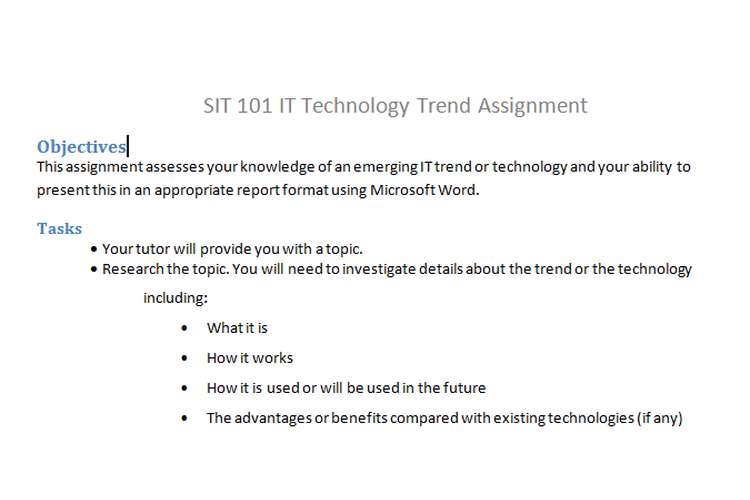 SIT 101 IT Technology Trend Assignment