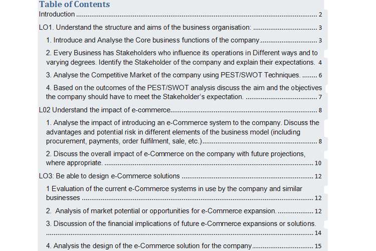 business assignment questions