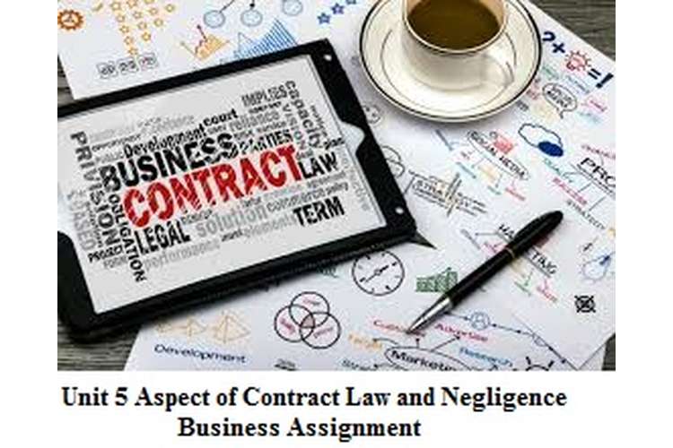 Unit 5 Aspect of Contract Law and Negligence Business Assignment