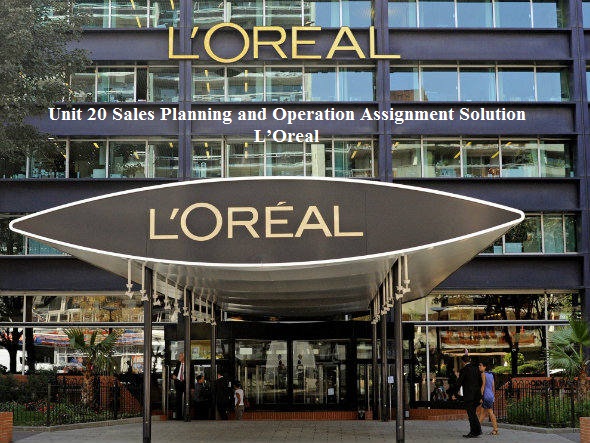 Unit 20 Sales Planning and Operation Assignment Solution - L’Oreal