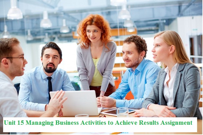 Unit 15 Managing Business Activities to Achieve Results Assignment