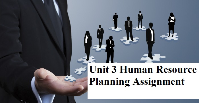 Unit 3 Human Resource Planning Assignment
