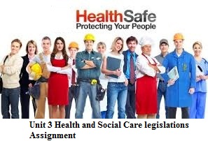 Unit 3 Health and Social Care legislations Assignment