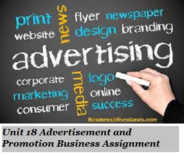 Unit 18  Advertising and Promotion in Business Assignment