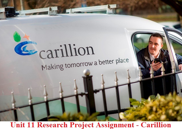 Unit 11 Research Project Assignment - Carillion