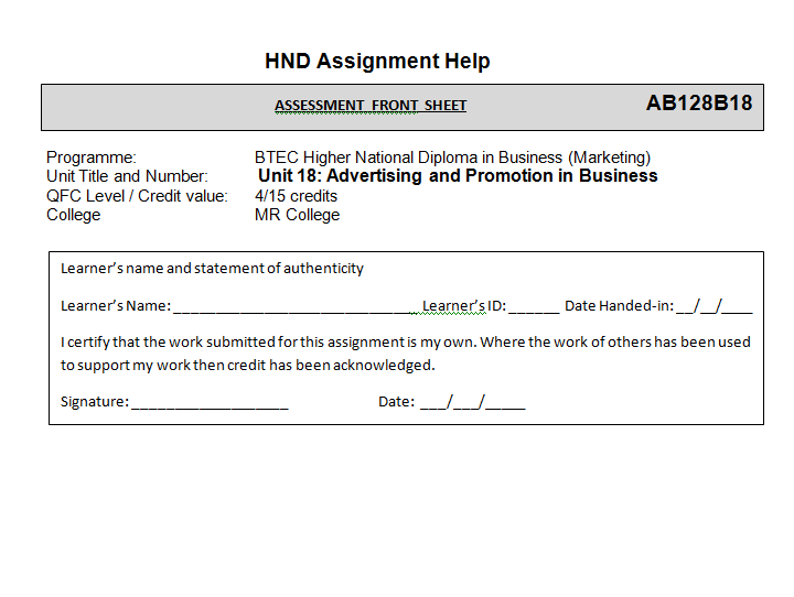 Advertisement and Promotion in Business