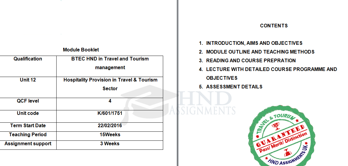 hospitality provisions in TT