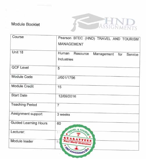 HRM of service sector
