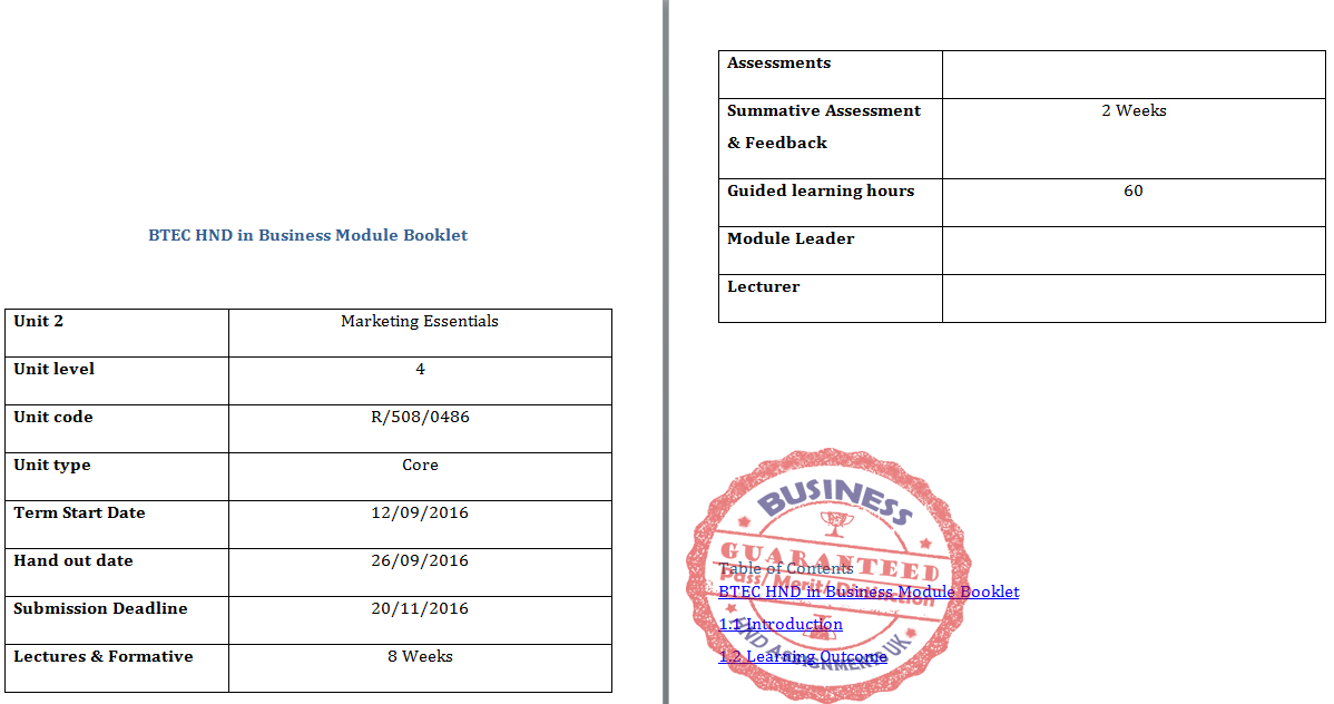 marketing essential assignment