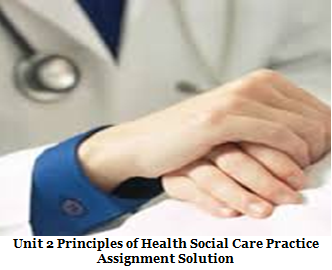 Unit 2 Principles of Health Social Care Practice Assignment Sample