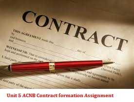 Unit 5 ACNB Contract formation Assignment