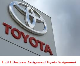 Unit 1 Business Assignment - Toyota