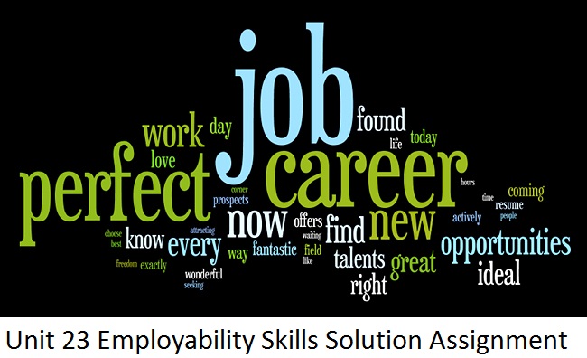 Unit 23 Employability Skills Solution Assignment