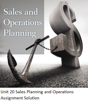 Unit 20 Sales Planning and Operations Assignment Solution