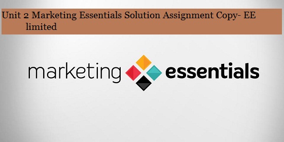 Marketing Essentials Solution Assignment Copy- EE limited