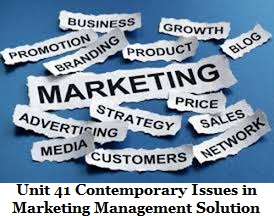 Unit 41 Contemporary Issues in Marketing Management Solution