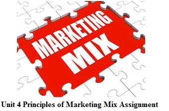 Unit 4 Principles of Marketing Mix Assignment
