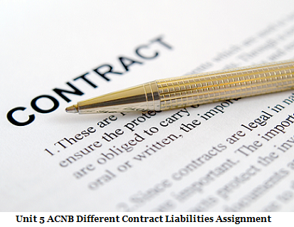 Unit 5 ACNB different Contract liabilities Assignment