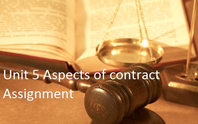 Unit 5 Aspects contract Assignment