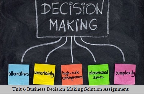 Business Decision Making Solution Assignment