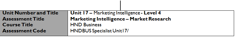 Marketing Intelligence Sample Assignment