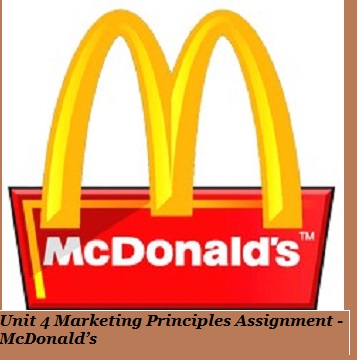 Marketing Principles Assignment McDonalds