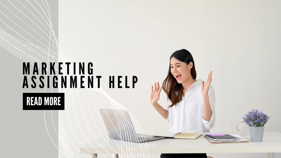 girl amazed with marketing assignment help