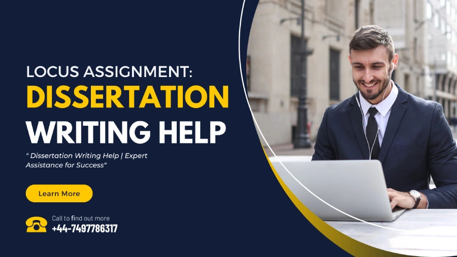 man working on laptop for dissertation writing