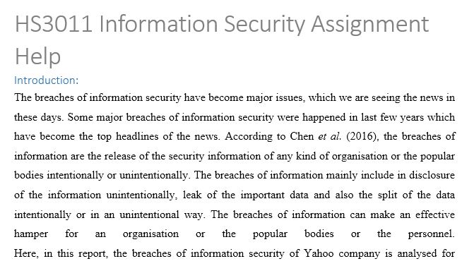 Information security homework help